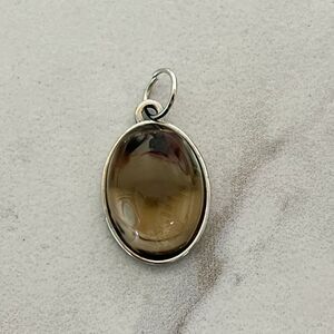 Silver Tone Cabochon Pendant